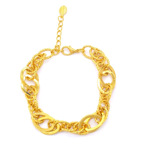 Samanyolu Bileklik 22 Ayar Altın Kaplama Lazerli Zincir Model BLK-495 - Resim 2