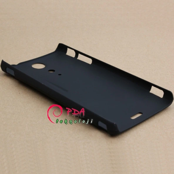 Sony Xperia TX LT29i Sert Kauçuk Kılıf - Siyah - Resim 3
