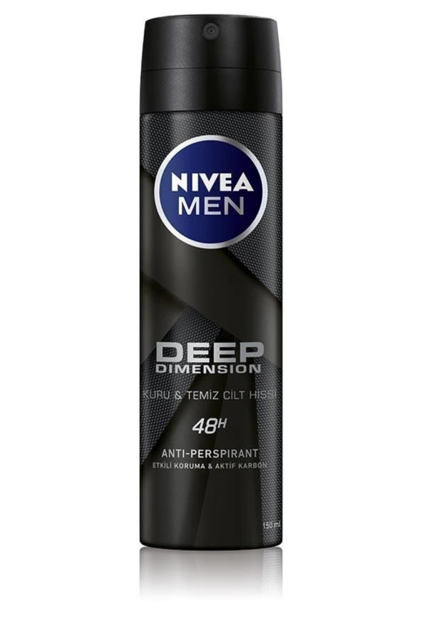 NIVEA DEODORANT FOR MEN SPREY DEEP DIMENSION 150 ML - 2