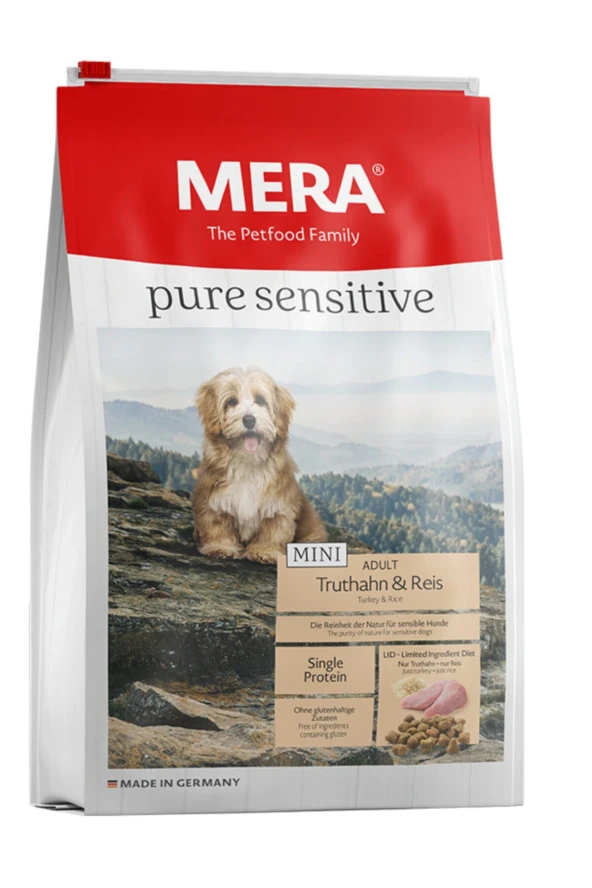 Mera Pure Sensitive Mini Hindi Eti ve Pirinç Küçük Irk Köpek Maması 4 kg