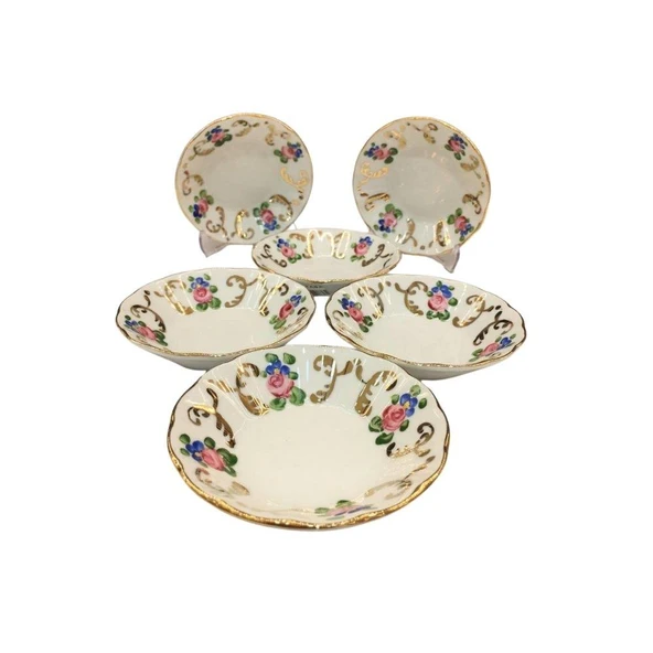 LİMA 6'LI DESENLİ PORSELEN ÇAY TABAĞI