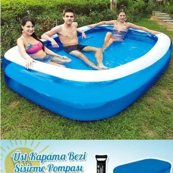 Bestway 54006 Havuz + Pompa + Havuz Örtüsü 262x175x51cm