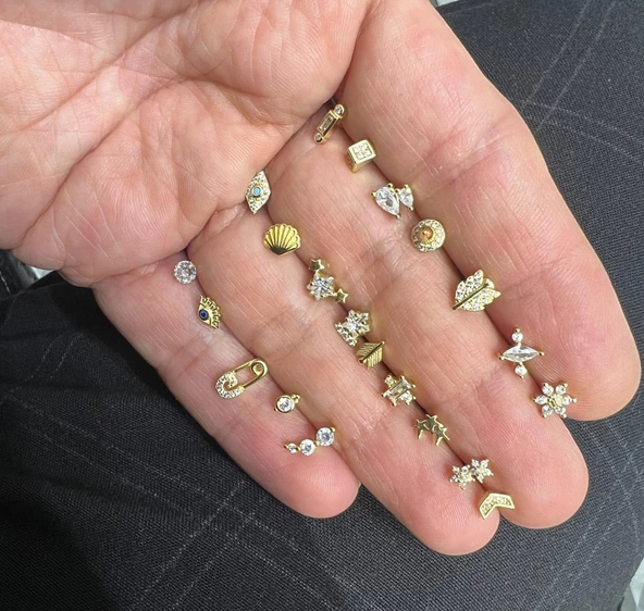 925 Ayar Gümüş Tragus Piercing - 3