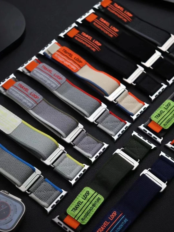 Cda Store Apple Watc 38-40-41 mm Uyumlu Alice Travel Loop Kumaş Kordon - 4