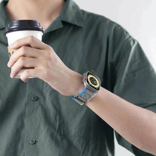 Cda Store Apple Watc 38-40-41 mm Uyumlu Alice Travel Loop Kumaş Kordon - 5