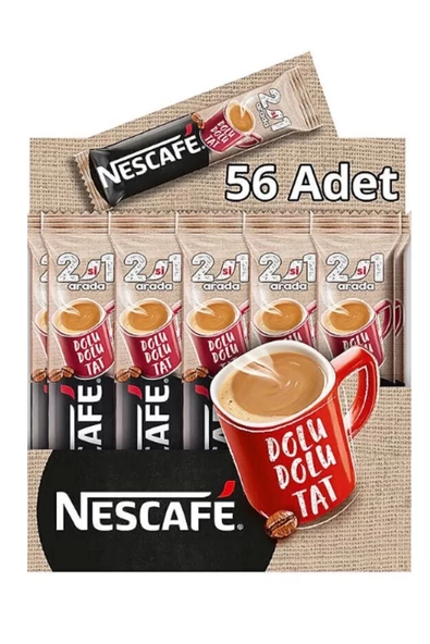 Nescafe 2 si 1 Arada Tek İçimlik Kahve 10G x 56Lı