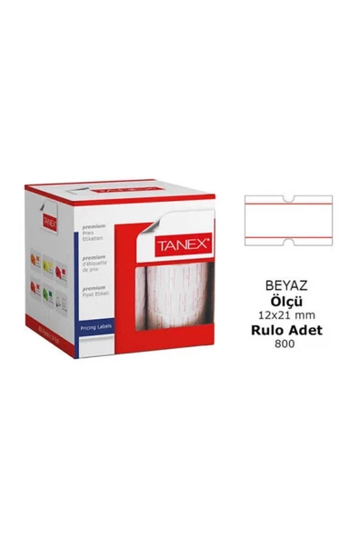 TANEX ÇİZGİLİ BEYAZ FİYAT ETİKETİ 800 AD - 2