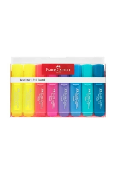 FABER ŞEFFAF GÖVDELİ PASTEL RENKLER 1546 8Lİ