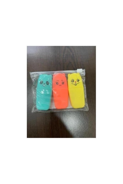 RUBENİS 3 LÜ KAPAK RESİMLİ PASTEL RENK ÇANTALI MİNİ FOSFORLU KALEM ürün görseli 1