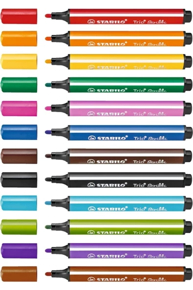 STABILO RIO SCRIBBI STAND 40LI 12 668\40-1 KEÇELİ KALEM K.YEŞİL - 4