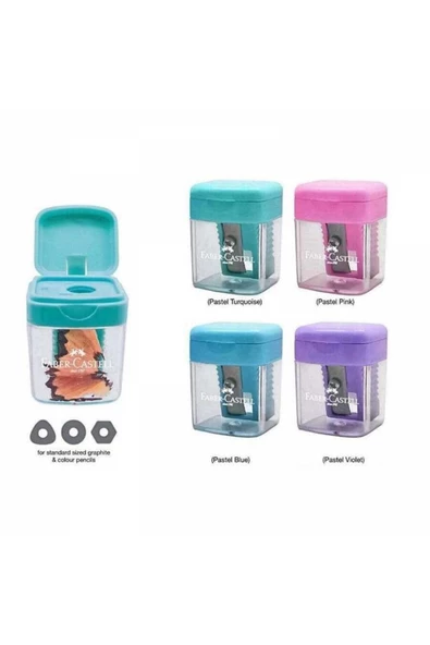 Faber Castell Minibox Kalemtraş Pastel Renkler