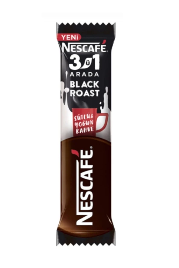 Nescafe 3ü 1 Arada Black Roast Çözünür Kahve 15G x 24 Lü