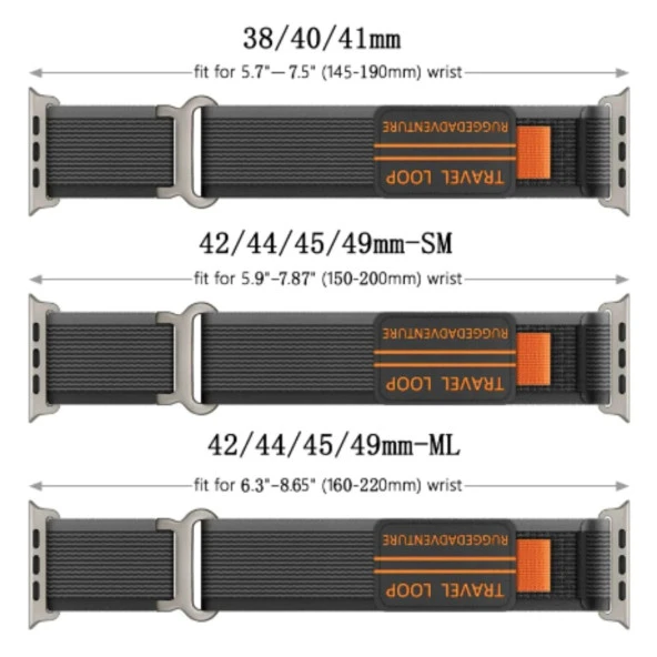 Tfy Store Watc 44-45-49 mm Uyumlu Alice Travel Loop Kumaş Kordon - 7