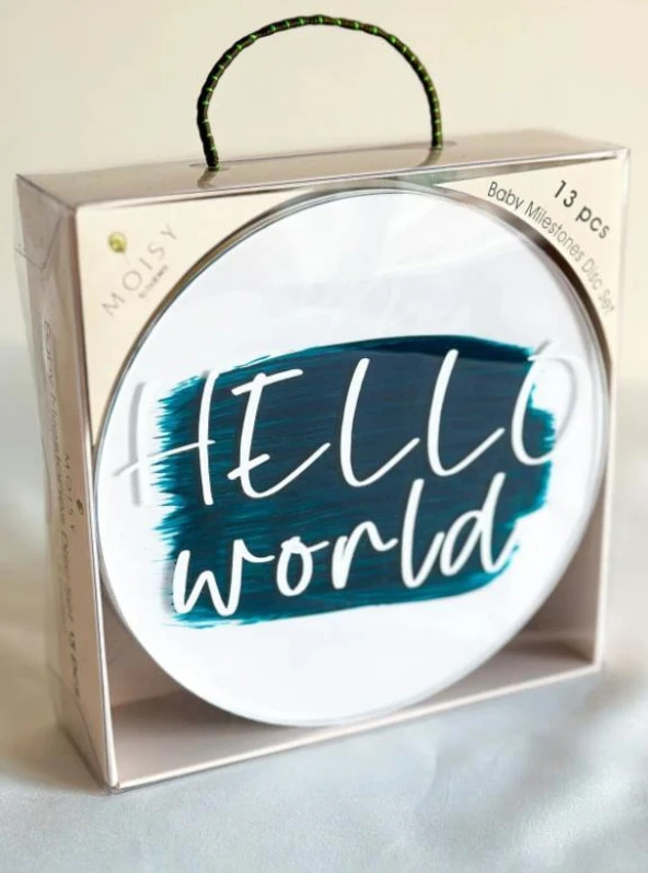 Moisy 13 Parça Aylık Bebek Kartları Fotoğraf Çekimi Plak Seti Bebek Ay Kartları Hamile Seti Pleksi - 12