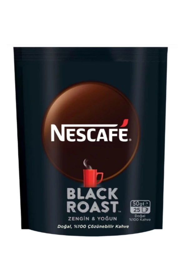 Nescafe Black Roast Zengin ve Yoğun Granül Kahve 50G