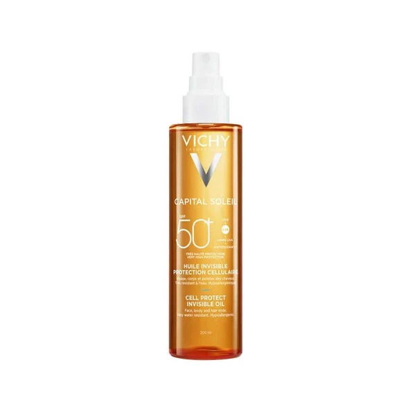 Vichy Capital Soleil Cell Protect Güneş Koruyucu Yağ SPF50+ 200 ml ürün görseli 1