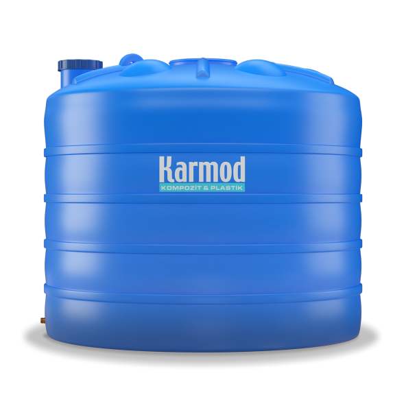 15 Ton Polietilen Dikey Su Deposu - Mavi