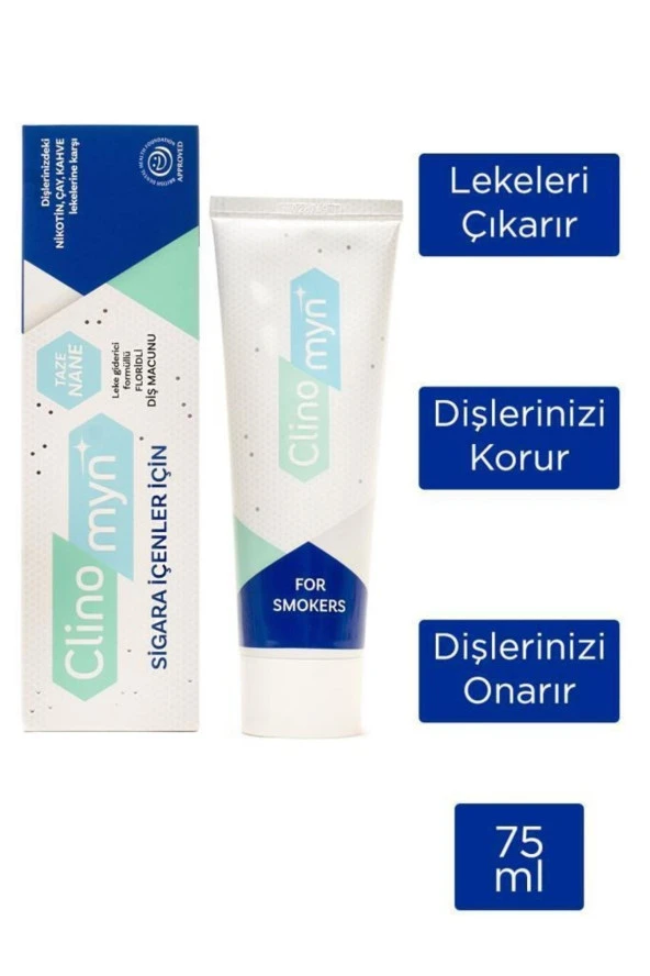 Clinomyn Sigara İçenler İçin Diş Macunu 75 ml