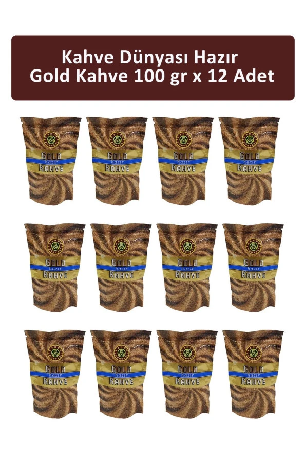 Kahve Dünyası Gold Hazır Kahve 100 gr x 12 Adet