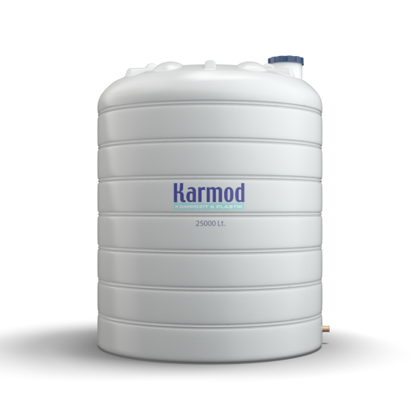 25 Ton Polietilen Dikey Su Deposu - Beyaz