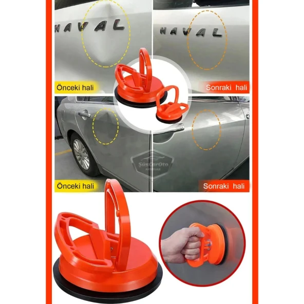 Oto Kaporta Vakumlama Göçük Çekme Düzeltme Aparatı Araç Boyasız Göçük Çektirme Vantuzu Ezik Düzeltme Büyük Boy - 8