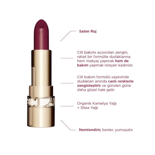 Clarins Joli Rouge 776 Fuschia Cosmos Ruj - 4