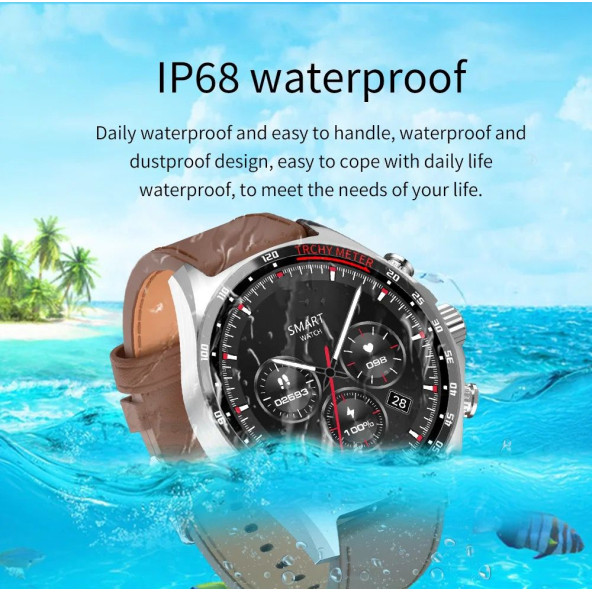 SK27 Business Amoled Ekran Metal / Deri / Silikon Kordonlu Watch 4 Pro Uyumlu Akıllı Saat - 6