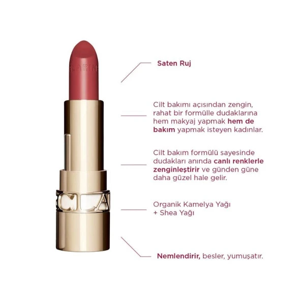 Clarins Joli Rouge 732 Grenadine Ruj - 4