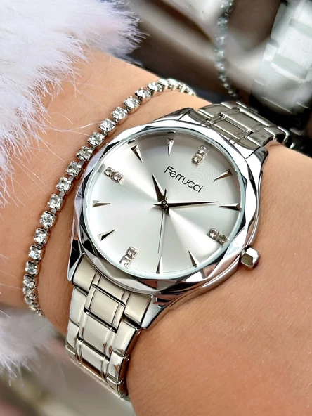Ferrucci FC.14215M.01 Çelik Kordon Kadın Kol Saati - Resim 3