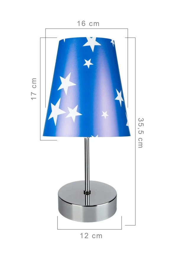Estelya Yıldız Mavi Abajur - 2