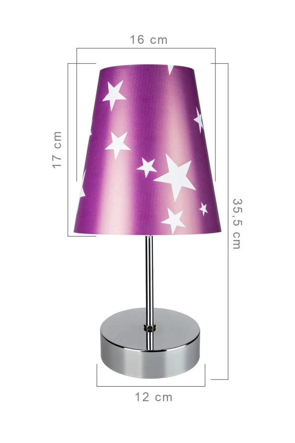 Estelya Yıldız Mor Abajur - 2