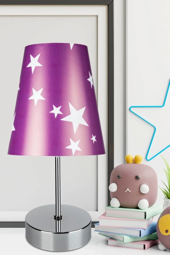 Estelya Yıldız Mor Abajur - 3