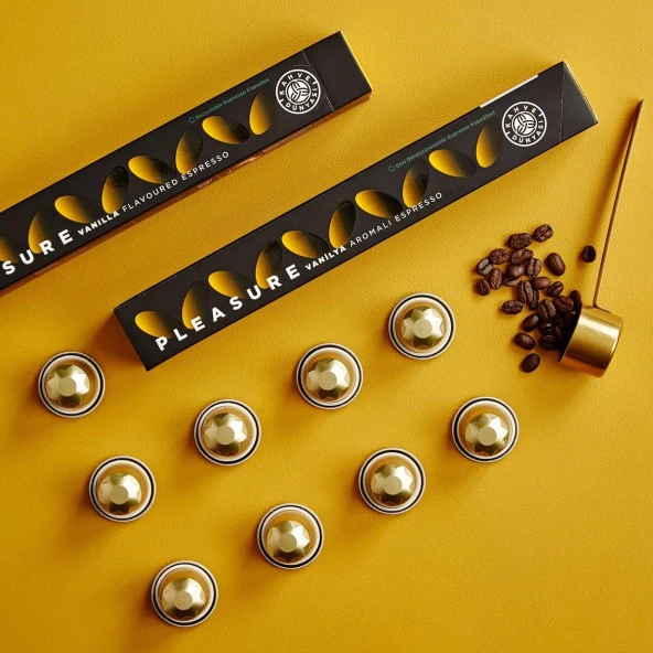 Kahve Dünyası Pleasure Vanilya Aromalı Espresso Kapsül Kahve 50 Kapsül - Resim 3