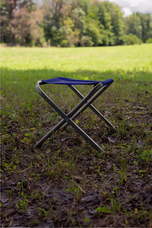 Exent Katlanır Balıkçı taburesi, kamp taburesi, piknik taburesi, Kamp Sandalyesi-LACİVERT-**2 ADET** - Resim 2