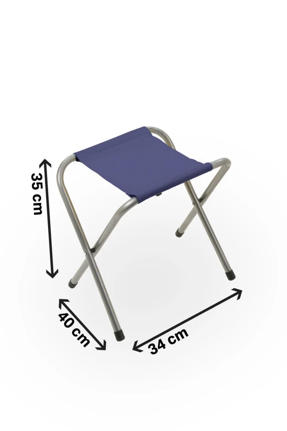 Exent Katlanır Balıkçı taburesi, kamp taburesi, piknik taburesi, Kamp Sandalyesi-LACİVERT-**2 ADET** - Resim 3