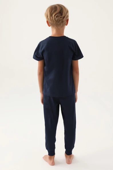 U.S. Polo Assn. 1717 Graphic Erkek Çocuk Pijama Takımı - 3