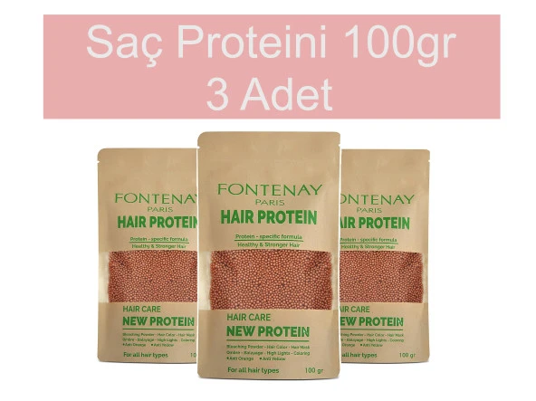 Fontenay Saç Bakım Proteini/Hair Protein Yıpranmaya Karşı Özel Ürün 100gr 3'lü Set