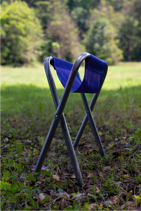 Exent Katlanır Balıkçı taburesi, kamp taburesi, piknik taburesi, Kamp Sandalyesi-Lacivert-**3 ADET** - Resim 5