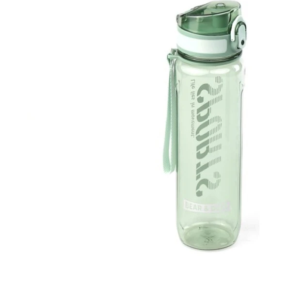 Bear & Deer Bear & Dear Otomatik Kapak Şeffaf Yeşil Matara 700 ml - MT0028 ürün görseli