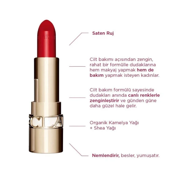 Clarins Joli Rouge 742 Joli Rouge Ruj - 4
