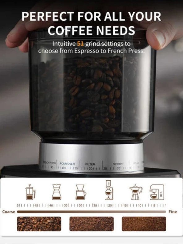 Vosco Ev Tipi Barista Kahve Değirmeni - 4