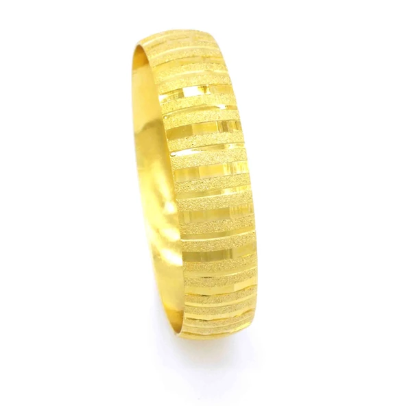 22 Ayar Altın Kaplama 1.5 cm Kalınlıkta İmitasyon Bilezik BLZ-1408 - 3