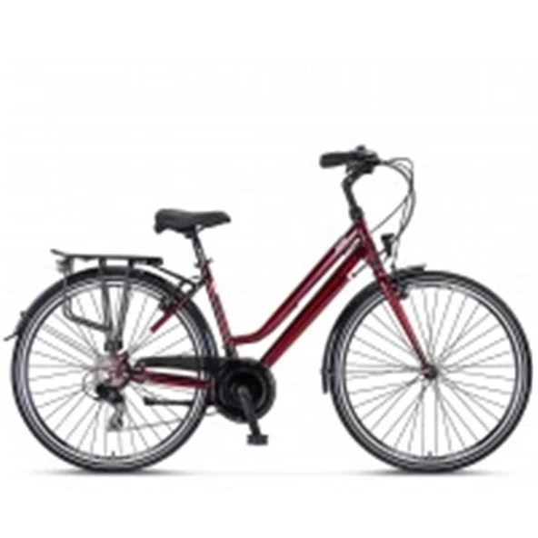 ÜMİT 2833 VENTURA L BAYAN ŞEHİR BİSİKLETİ 460H V 28 JANT 21 VİTES BORDO BEYAZ