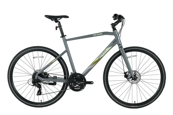BİSAN TRX 8400 TOURNEY ERKEK ŞEHİR BİSİKLETİ 54CM MD 28 JANT 24 VİTES GRİ YEŞİL SARI ürün görseli 1