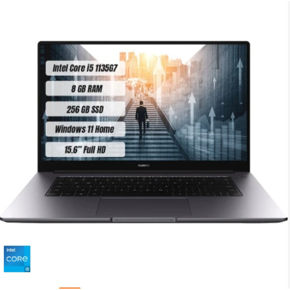 Huawei Matebook D15 Intel Core i5 1135G7 8GB 256GB SSD Windows 11 Home 15.6'' FHD Taşınabilir Bilgisayar -OUTLET
