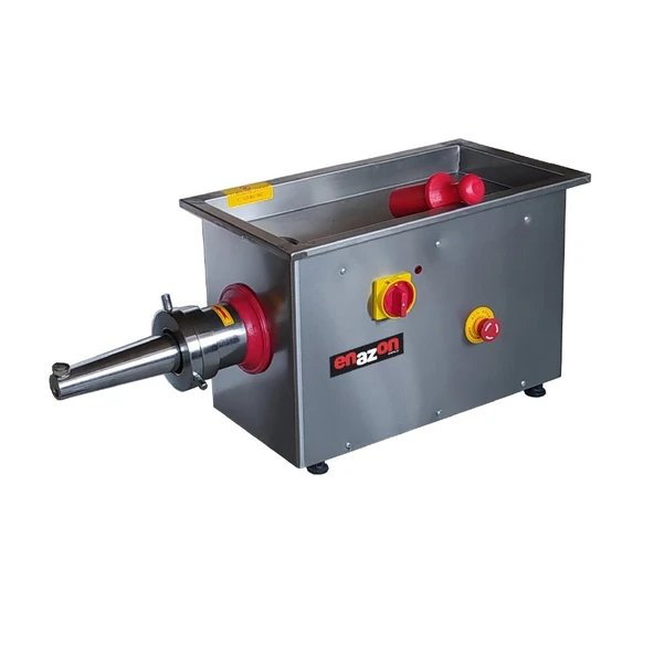 Enazon 22 No Et Kıyma Makinesi (1,5 Kw 2,0 Hp) Yedek Ayna Bıçak Salça ve Sucuk Aparatı Hediyeli - 3
