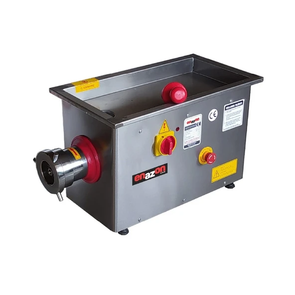 Enazon 22 No Et Kıyma Makinesi (1,5 Kw 2,0 Hp) Yedek Ayna Bıçak Salça ve Sucuk Aparatı Hediyeli