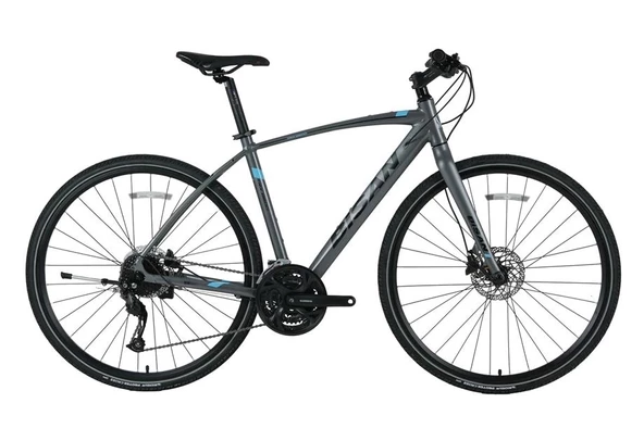 BİSAN TRX 8600 ALTUS ERKEK ŞEHİR BİSİKLETİ 56CM HD 28 JANT 27 VİTES METALİK GRİ MAVİ