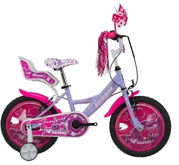 BİSAN ROSE KIZ ÇOCUK BİSİKLETİ 26CM V 16 JANT METALİK LİLA PEMBE