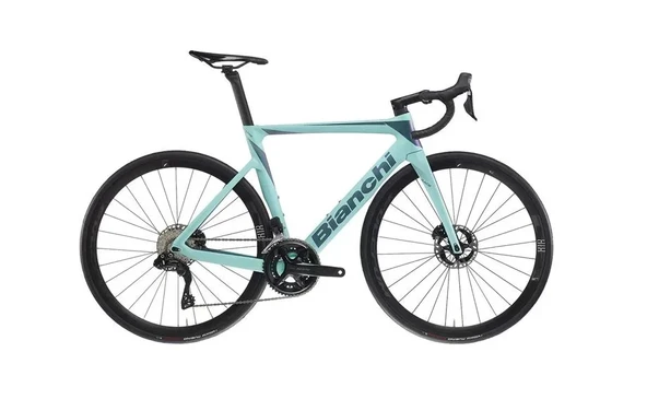BIANCHI OLTRE RACE 105 DISC KARBON ERKEK YOL YARIŞ BİSİKLETİ 500H HD 28 JANT 12 VİTES IRID MAT ürün görseli 1